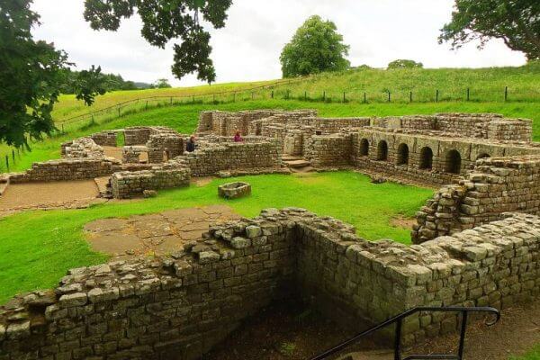 Roman ruins along Hadrian's Wall path